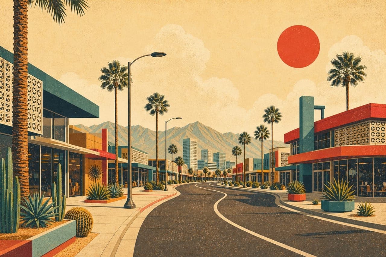 View along the Melrose 7th Avenue corridor in Phoenix
